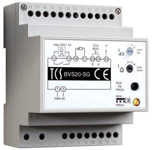 TCS BVS20-SG Versorgungs- und Steuergerät für Audio-Anlagen an 1 Strang, Hutschiene 4 TE
