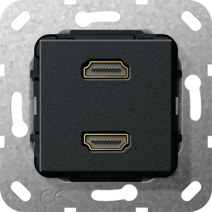 Gira 567210 HDMI 2fach K-Peitsche Einsatz schwarz matt