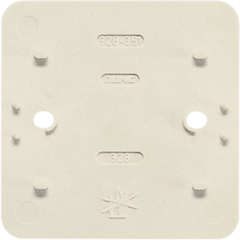 Jung 328 Bodenplatten für die Serie AP 600 1fach für Einzelgeräte AP 600 weiß